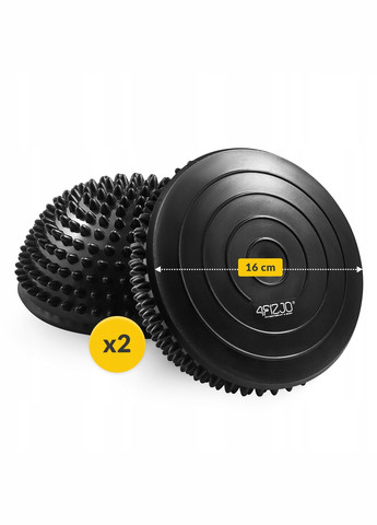 Полусфера массажная балансировочная Balance Pad 16 см 2 шт массажер для ног, стоп Black () 4FIZJO P-5907739310484 (345714785)