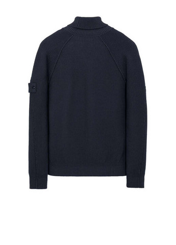 Темно-синий демисезонный свитер ghost piece roll-neck sweater Stone Island