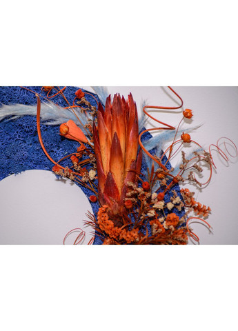 Панно ручной работы из стабилизированного мха и растений Point “Ember Flow” 40×40 см No Brand (370611237)