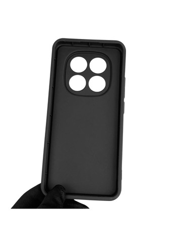 Чехол силиконовый Soft Touch с 3D принтом для Redmi Note 14 Pro 5G черный (Полная защита камеры) Xiaomi (370671513)