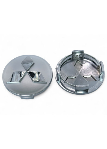 1 штука Колпачок в диски 60/54 заглушка для дисков Мицубиси Серый с хромом No Brand (364958973)