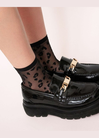 Чёрные женские носки Fiore леопардовые (300075549)