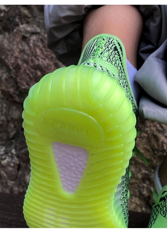 КРОССОВКИ ЖЕНСКИЕ ADIDAS YEEZY BOOST 350 V2 YEEZREEL АДИДАС ИЗИ БУСТ No Brand зелёные демисезоны (369389312)