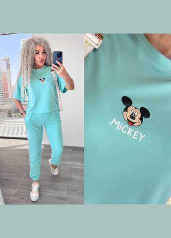 Костюм в стиле оверсайз двунитка,Турция,штаны и футболка No Brand (329716144)