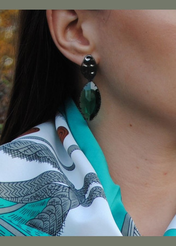 Сережки підвіски Зелений лід Sincera (340465238)