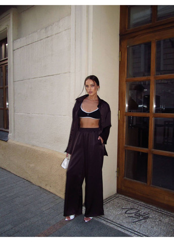 Костюм old money з подвійного шовку: сорочка + штани (розмірна сітка в описі) GD/GL Модний простір (364965868)