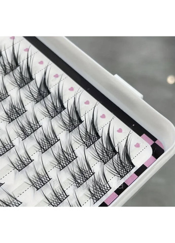 Набор накладных ресниц разных микс с клеем, пинцетом и ремувером. No Brand (370589876)