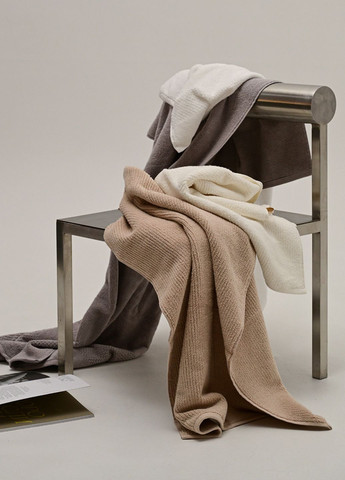 Рушник "Хвиля" 50х90 см MVM однотонний кремовий