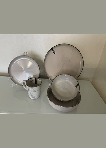 Сервиз Marmo MRB 30 предметов бежевый Ardesto (342117599)