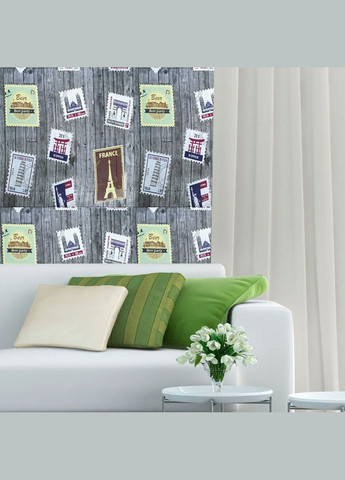 Самоклеющаяся 3D панель 700х700х4мм Почтовые марки (091) SW-00001152 Sticker Wall (327088999)