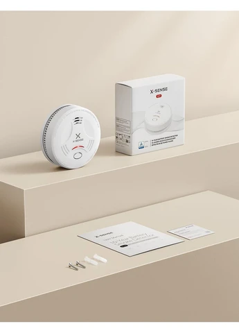 Дымовой извещатель X-Sense SD11 фотоэлектрический, батарея 10 лет, 85 дБ, EN14604, пожарная сигнализация для дома, белый XSens (384704747)