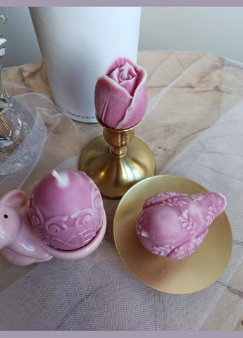 Набор ароматических пасхальных свеч – горлица, яйцо, тюльпан, соевый воск, весенний декор, подарок Hand Made (317292724)