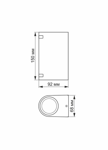 Архитектурнодекоративный двусторонний светодиодный светильник VL-AR022B GU10х2 IP54 Videx 26535 (282313063)