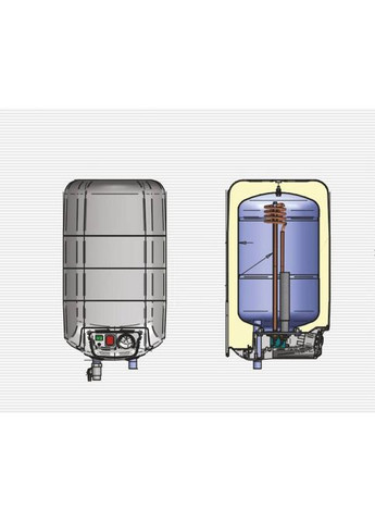 Водонагреватель Extra life 10 над мойкой 2.0 kw 72325NMP ELDOM