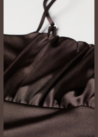 Топ з драпіруванням для жінки Divided 0926673-001 коричневий H&M (296984257)