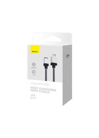 Кабель CoolPlay Series Fast Charging Cable USB to iP 2.4A 1m Black Baseus (380483064)