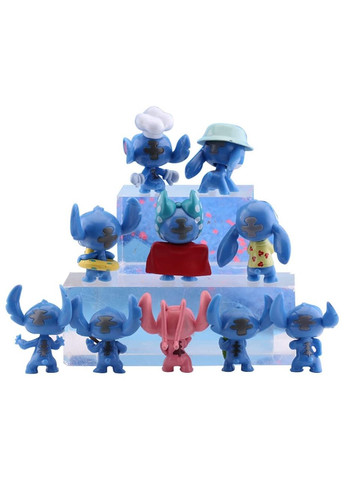 Ліло та Стич колекційні фігурки Набір іграшок Lilo and Stitch ПВХ 10 шт. Shantou (290708200)