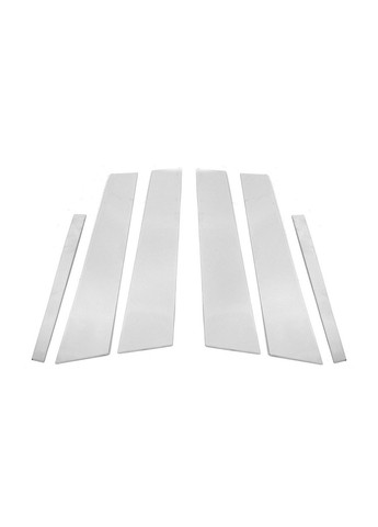 Накладки на дверні стійки (6 шт, нерж) для BMW 5 серія G30/G31 2017-2023 рр CARMOS (392178153)