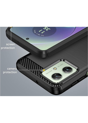 Чохол Carbon Fiber для Motorola Moto G54 / G54 Power Black Lenuo (366017480)