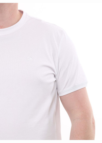 Біла футболка чоловіча біла однотонна великий розмір з коротким рукавом Jean Piere Вільна