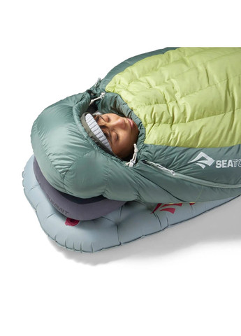 Спальний мішок жіночий Ascent Women's -9C/15F Regular Зелений-Жовтий Sea To Summit (312485036)