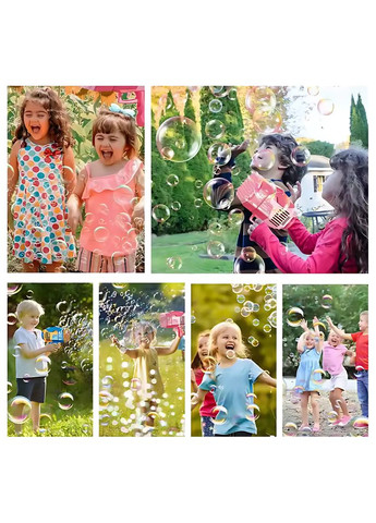 Пистолет для мыльных пузырей, генератор мыльных пузырей на аккумуляторе, мыльные пузыри для детей, No Brand (346531633)