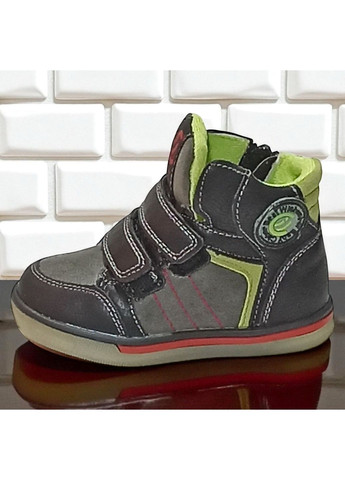 Утеплені демісезонні черевики на липучках осінні ортопедичні хайтопи для хлопчика на флісі Клібі Clibee (362378420)