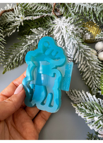 Молд Оленя дівчинка форма для новорічних іграшок на ялинку силіконова форма для епоксидної смоли No Brand (370567087)