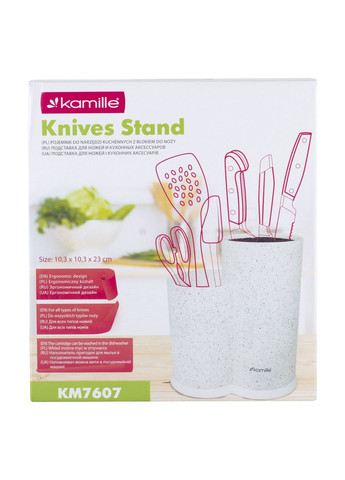 Подставка для ножей и кухонных принадлежностей (двойная) Kamille (279325833)