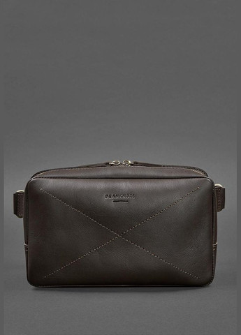 Кожаная поясная сумка Dropbag Maxi темно-коричневая (A-027192) BlankNote Поясна сумка (327874060)