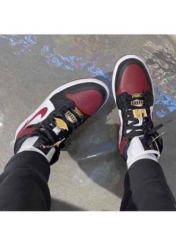 КРОСІВКИ ЖІНОЧІ NIKE AIR JORDAN 1 MID MAROON BLACK НАЙК АІР ДЖОРДАН No Brand чорні демісезони (367170745)