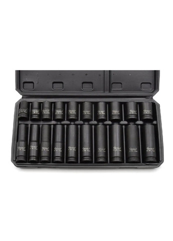 Набір комплект довгих коротких ударних головок із хромомолібденової сталі 1/2» 10-19 мм у пластиковому кейсі (479621-Prob) Unbranded (322498166)