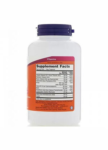 Вітамін В-50 (B-Complex), 100 шт Now Foods (299899412)