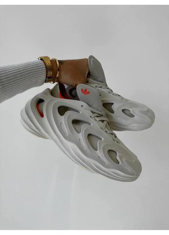 Білі кросівки чоловічі adidas adifom quake white orange адідас адіфом білі демісезон No Brand