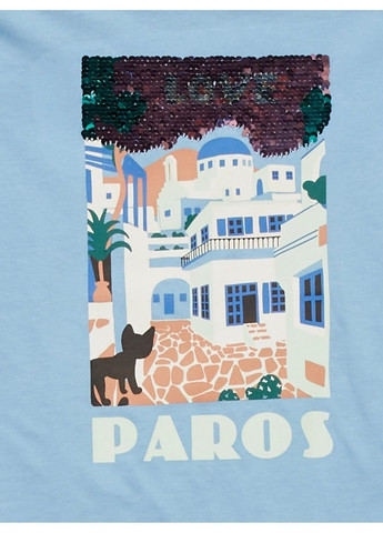 Блакитна літня футболка Kiabi