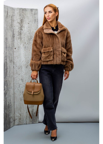 Коричневая зимняя шуба женская y25-11 коричневая 346533 Fashion