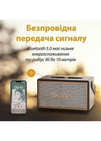 Портативна міні-колонка OneDer D6 коричнева D6BR One Der (369654353)