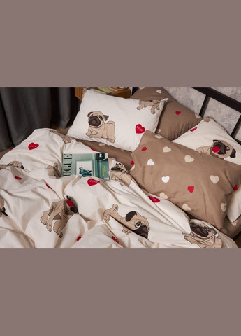 Комплект постільної білизни Бязь Gold Люкс «» Сімейний 160х220х2 наволочки 4х70х70 (MS-820005739) Moon&Star Bulldog Love (302973894)