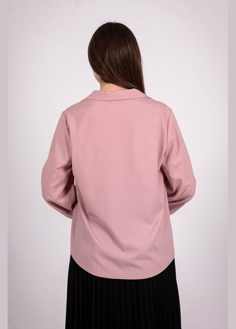 Пудрова демісезонна блузка жіноча 052 однотонний софт світло-пудрова Актуаль