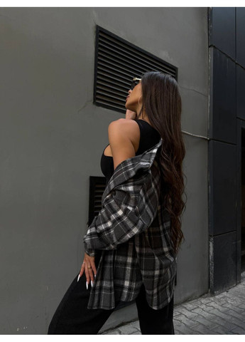 Кашемiрова жіноча сорочка графiтового кольору 34643 No Brand (361298503)