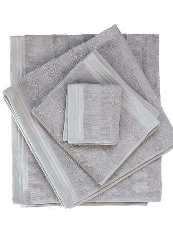 Рушник "Натхнення" 50x90 см MVM однотонний світло-сірий