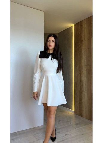 Молочна сукня костюмка преміум якості,комірець знімається Україна