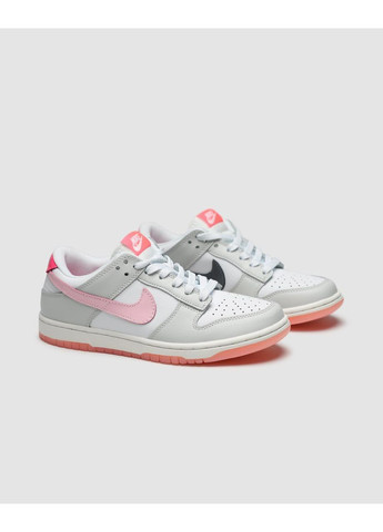 Кроссовки женские Nike Pink Puck No Brand SB Dunk Low 520 серые демисезоны (369548035)