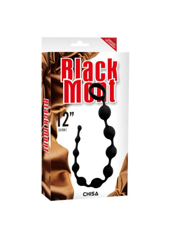 Силиконовая анальная цепочка "12'' Black Mont Playful Beads" Chisa (302804185)