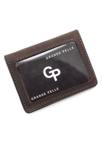 Кожаная обложка на права тёмно-коричневого цвета 221120 Grande Pelle (303831551)