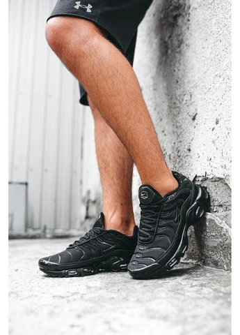 КРОССОВКИ ЖЕНСКИЕ NIKE AIR MAX PLUS TN FULL BLACK НАЙК АИР МАКС ТН ПЛЮС ЧЕРНЫЕ No Brand чёрные демисезоны (391956105)