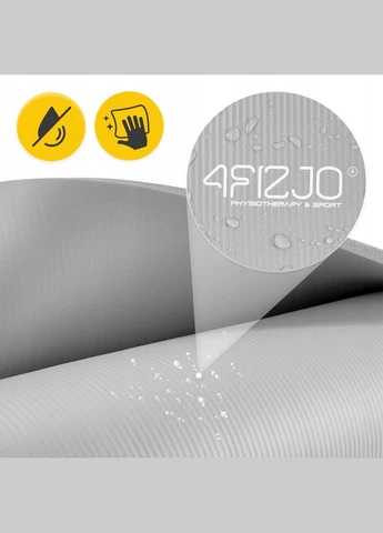 Коврик (мат) спортивный NBR 180 x 60 x 1.5 см для йоги и фитнеса Grey () 4FIZJO P-5907739311214 (402385836)