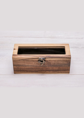 Деревянный футляр для одной пары очков со стеклянной крышкой EcoWalnut (295443835)