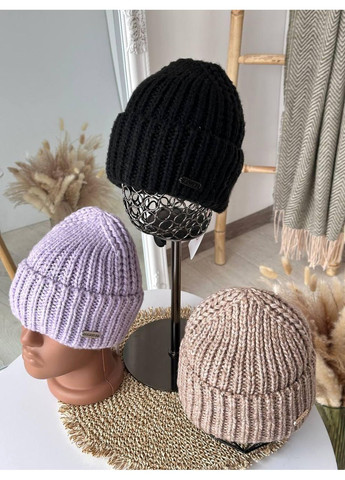 Женская шапка стильная красивая. Мужская шапка с двойным отворотом No Brand (362917710)