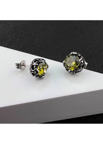 Готические панк серьги с камнем из медицинской стали ES-048 No Brand (299330478)